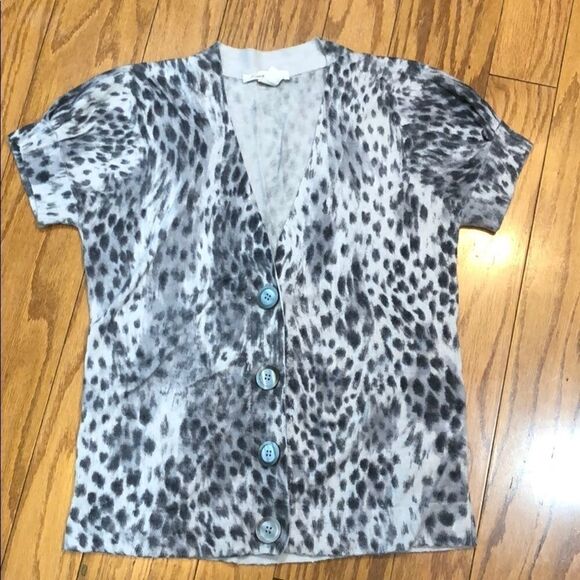 𝅺kenneth Cole Animal Print Cardigan Size S - Picture 4 of 8